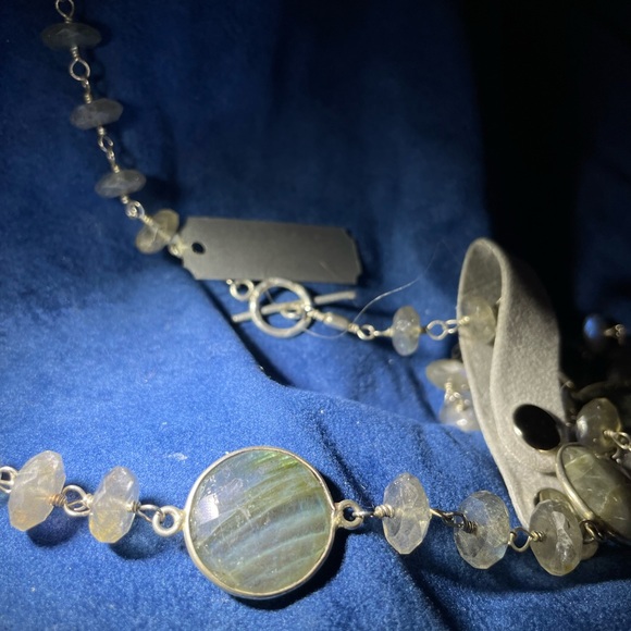 Handmade Labradorite necklace wire wrapped with sterling silver. $400 Retail - Picture 8 of 13